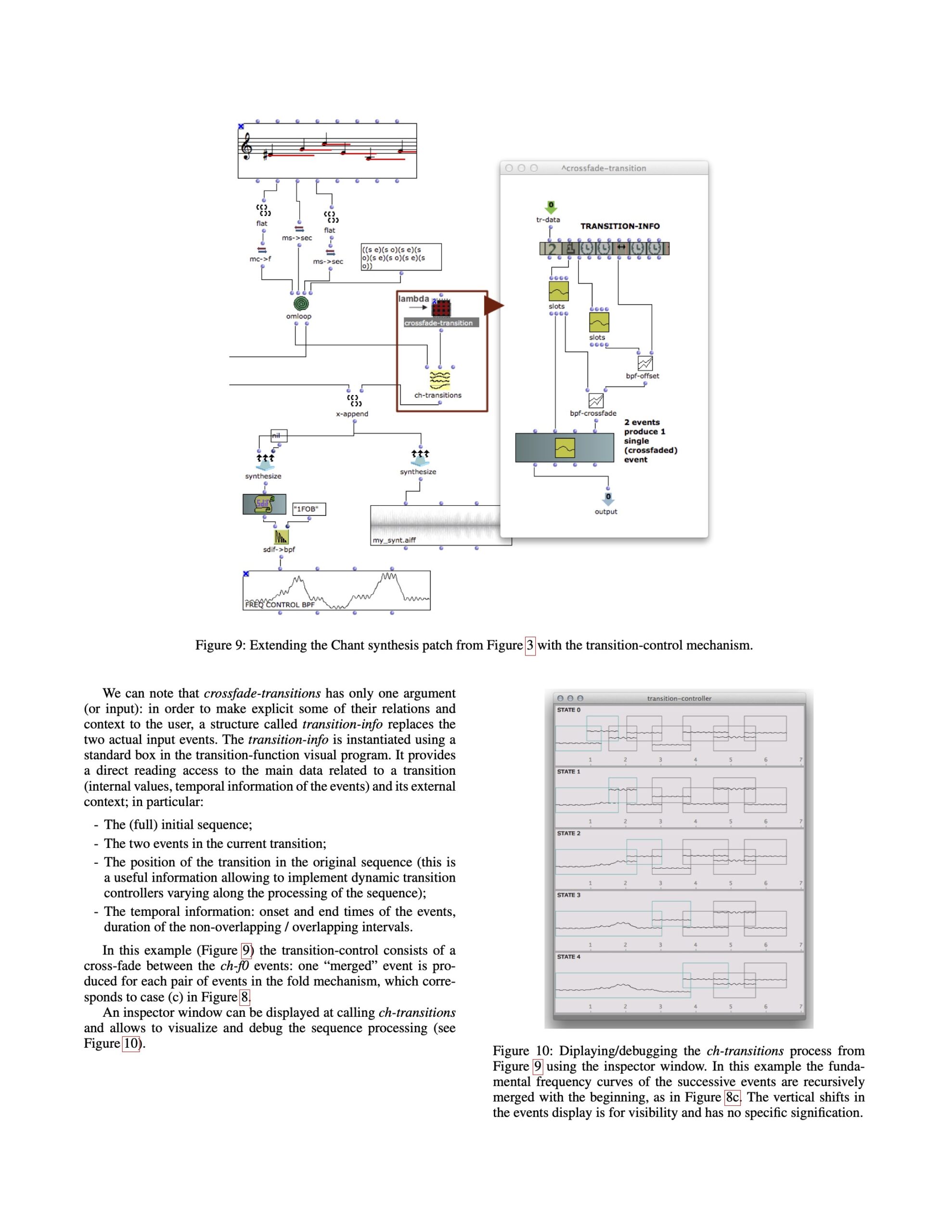 Reduction as a Transition Controller for Sound Synthesis Events